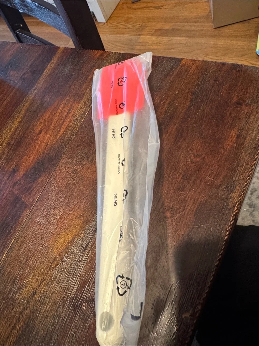 Red Silicone Spatula with White Handle Tupperware NEW